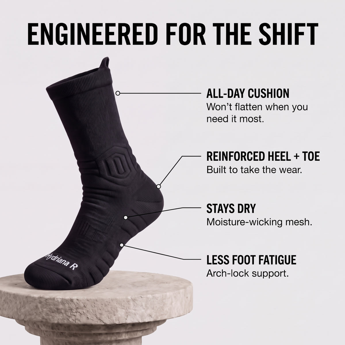 Hydriana™ Bamboo Work Socks